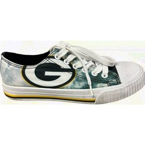 Green Bay Packers Women's Low Top Tie-Dye Canvas Shoes Size 6